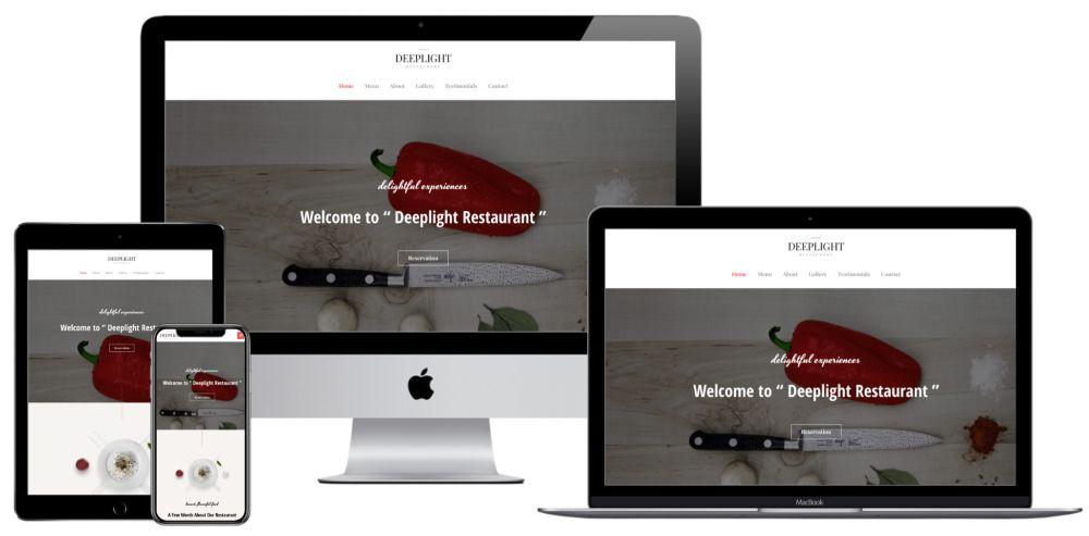 How To Create a Restaurant Website (WordPress Guide) responsive restaurant website mock up