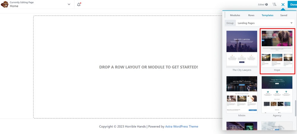 How To Create a Landing Page in WordPress (3 Methods) Select landing page template