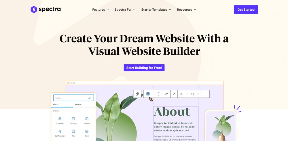 How To Create a Landing Page in WordPress (3 Methods) Spectra free WordPress landing page builder