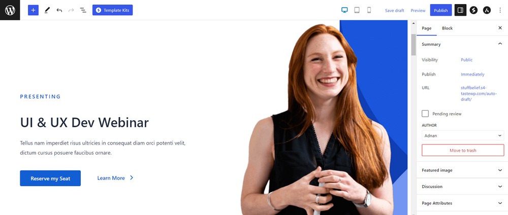 How To Create a Landing Page in WordPress (3 Methods) Spectra landing page template
