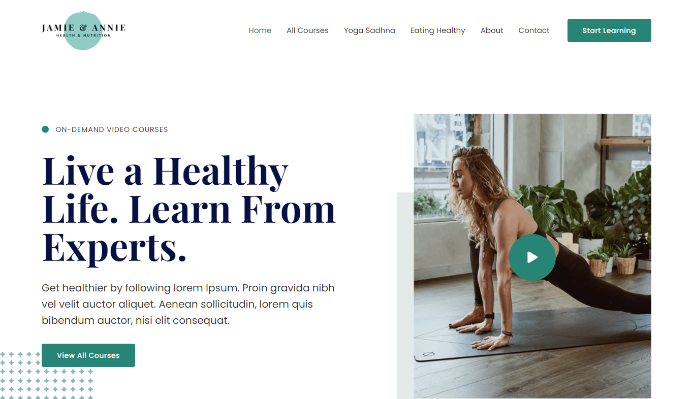 280+ Elementor Templates for Every Niche (Free + Premium) Online Health Coach demo