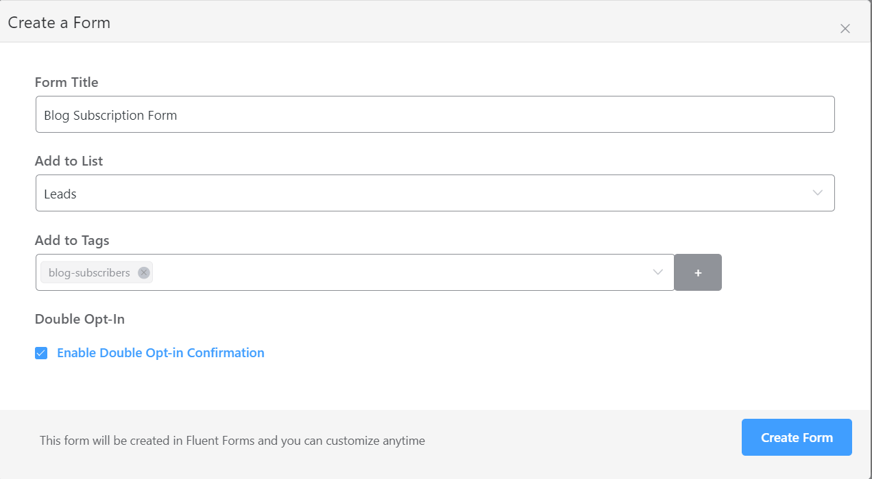 WordPress Email Marketing: In-Depth Tutorial, Useful Plugins and Automations Create a simple form in FluentCRM