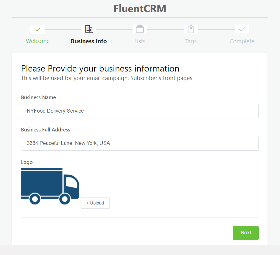 WordPress Email Marketing: In-Depth Tutorial, Useful Plugins and Automations Enter business information