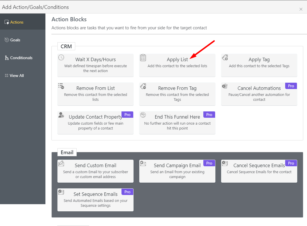 WordPress Email Marketing: In-Depth Tutorial, Useful Plugins and Automations FluentCRM automation actions