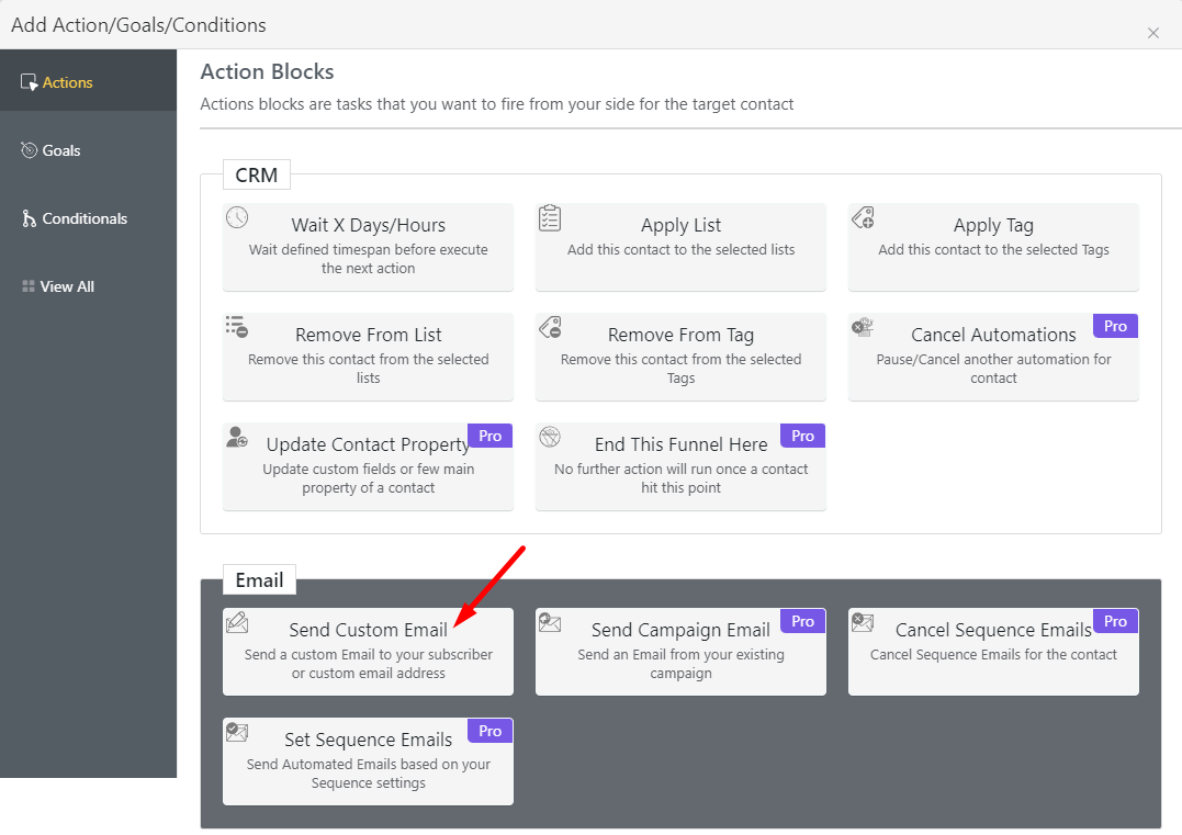 WordPress Email Marketing: In-Depth Tutorial, Useful Plugins and Automations FluentCRM send custom email