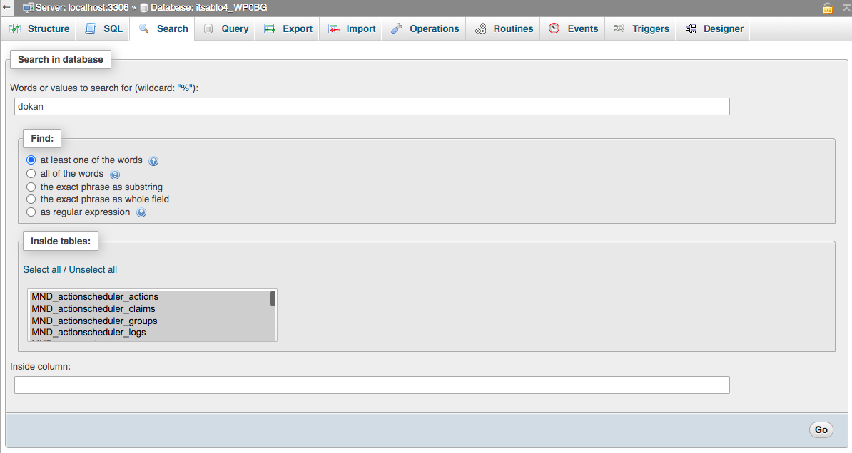 How To Uninstall WordPress Plugins the Right Way – Complete Guide Search using phpMyAdmin