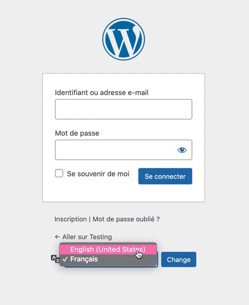 WordPress 5.9 - What’s New in the Latest WordPress Update? Select language in WordPress login screen