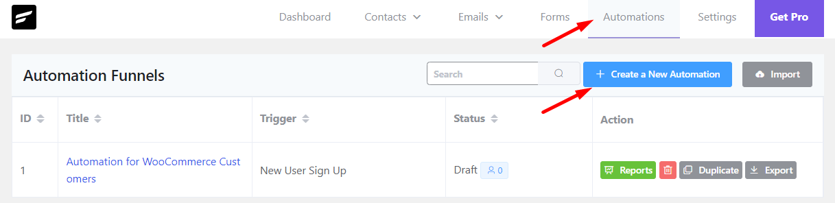 WordPress Email Marketing: In-Depth Tutorial, Useful Plugins and Automations Create a New Automation Email Marketing