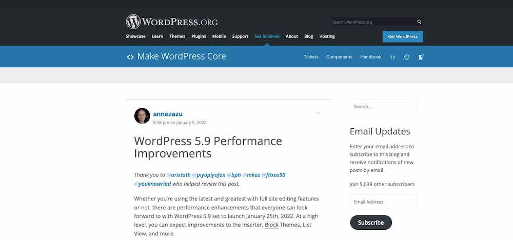 WordPress 5.9 - What’s New in the Latest WordPress Update? WordPress 5.9 Performance