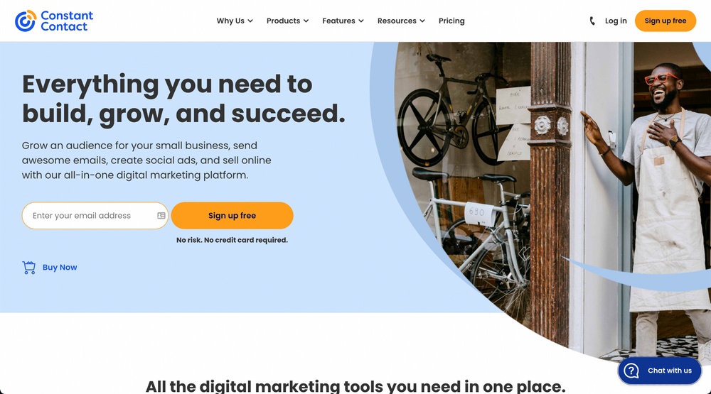 WordPress Newsletters: 9 Effective Plugins + How To Guide Constant contact homepage