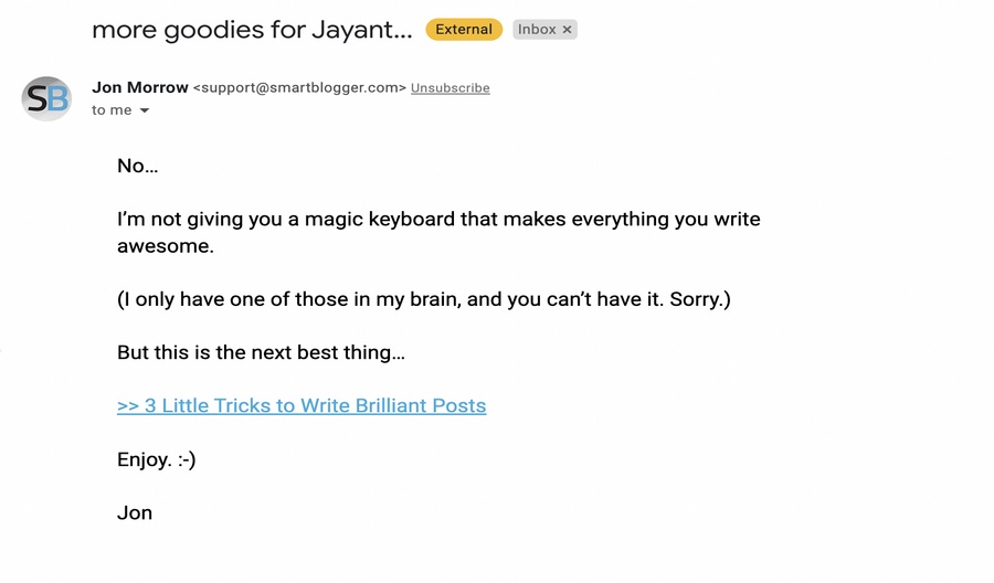 WordPress Newsletters: 9 Effective Plugins + How To Guide Email newsletter example 2