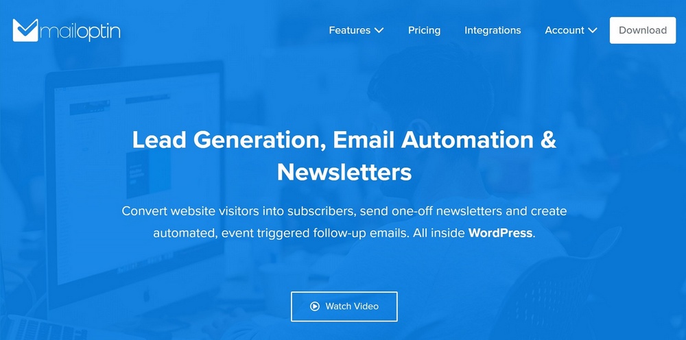 WordPress Newsletters: 9 Effective Plugins + How To Guide MailOptin hompepage