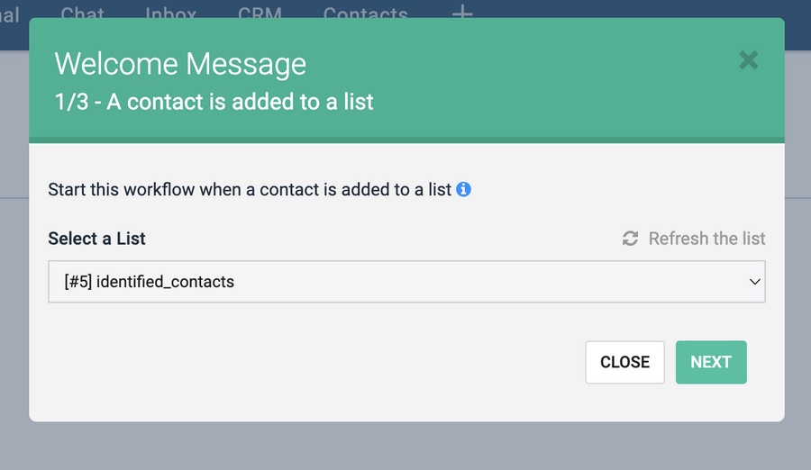 WordPress Newsletters: 9 Effective Plugins + How To Guide SendinBlue welcome message step 1
