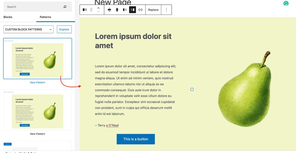 How to Create and Register Block Patterns in WordPress add custom block pattern