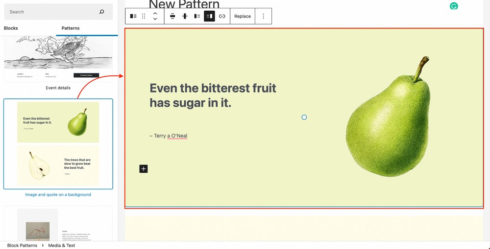 How to Create and Register Block Patterns in WordPress import new block pattern