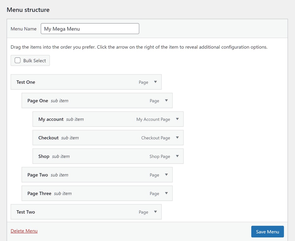 How To Create Mega Menu in WordPress – Mega Menus Made Easy! Mega menu structure example