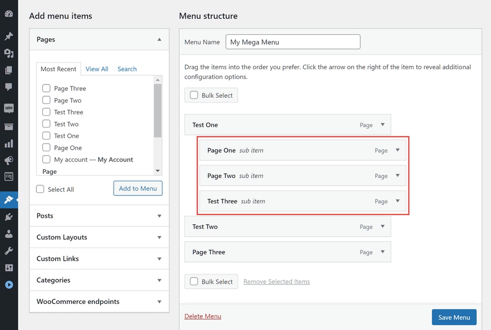 How To Create Mega Menu in WordPress – Mega Menus Made Easy! Mega menu structure settings