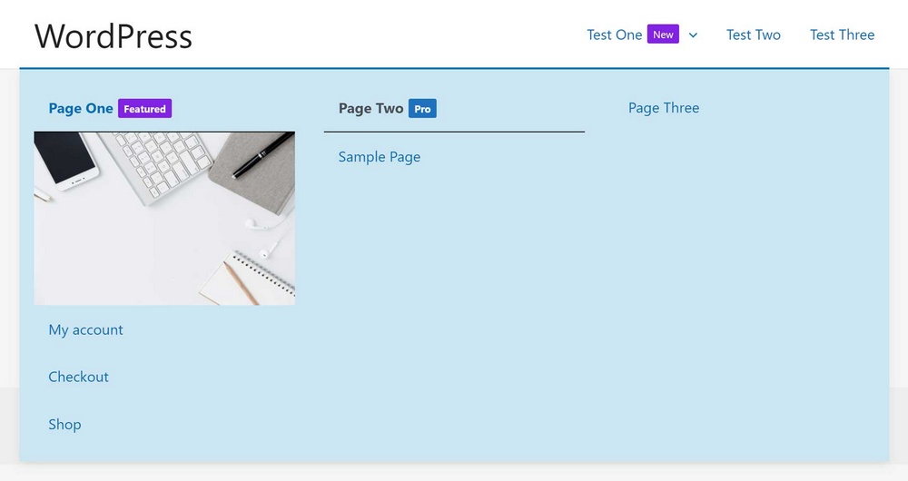 How To Create Mega Menu in WordPress – Mega Menus Made Easy! Mega menu widget example