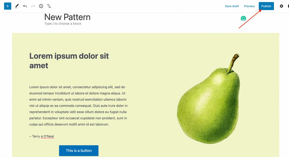 How to Create and Register Block Patterns in WordPress publish a new block pattern