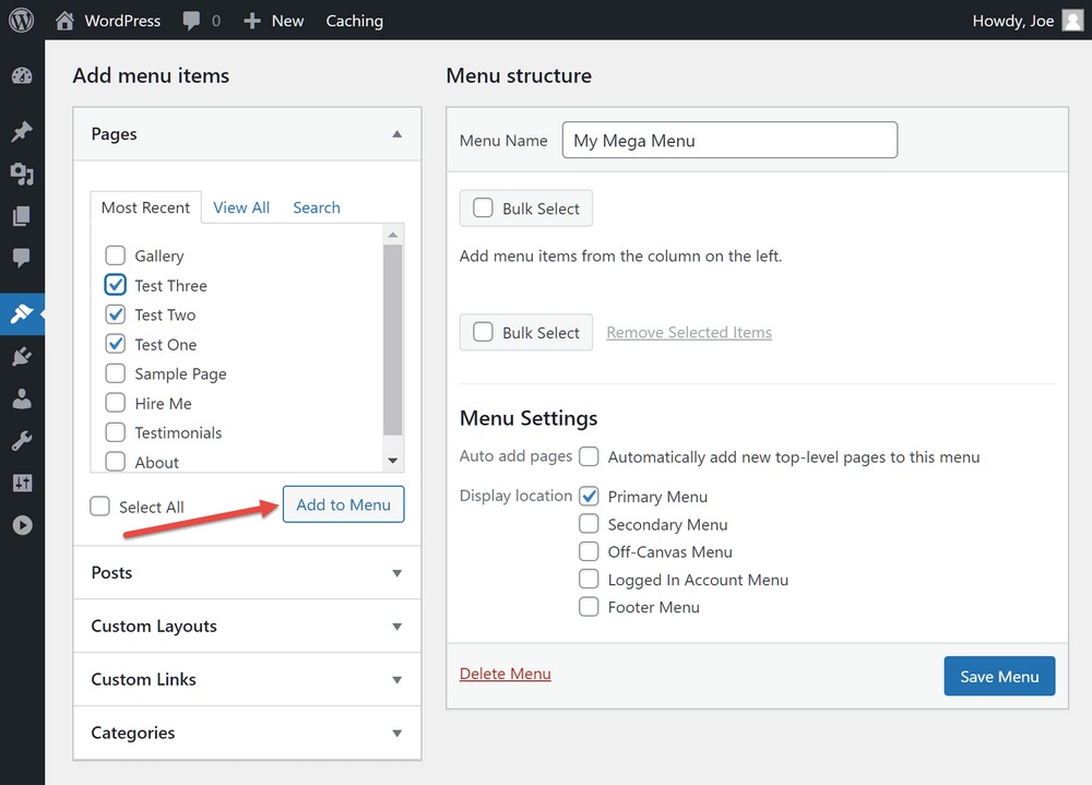 How To Create Mega Menu in WordPress – Mega Menus Made Easy! WordPress add items to menu