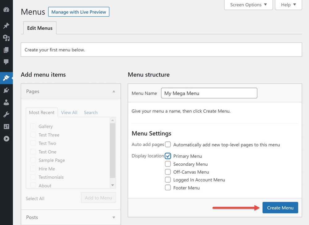 How To Create Mega Menu in WordPress – Mega Menus Made Easy! WordPress create new menu