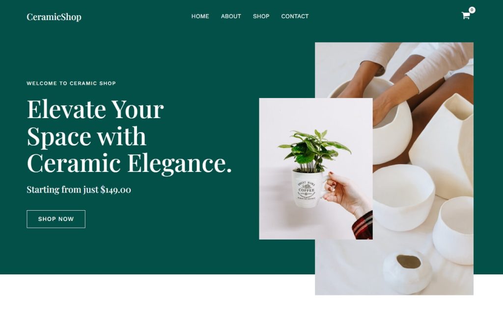 Elementor + WooCommerce: How To Build an Amazing eCommerce Website Ceramic Shop Template by Astra