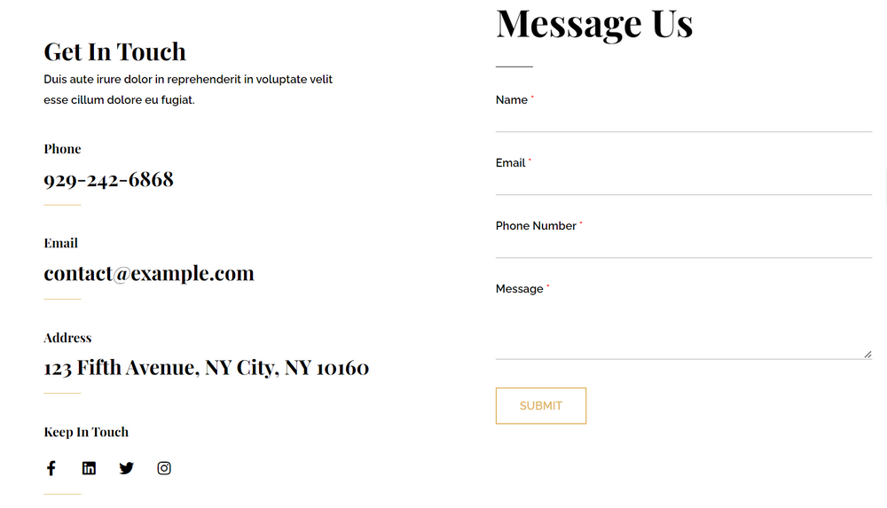 28 Best Law Firm WordPress Themes – Free and Premium Options Reviewed Contact page example