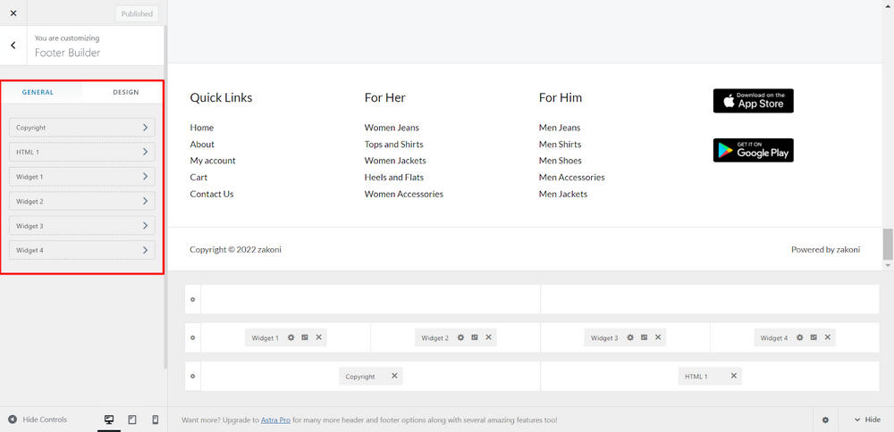 Footer Builder