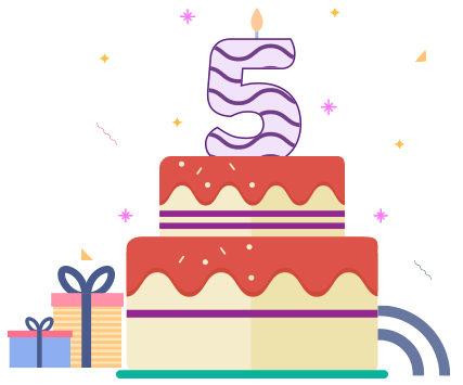 Celebrating 5 Wonderful Years of Togetherness, Trust, and Success! Astra 5th birthday sale