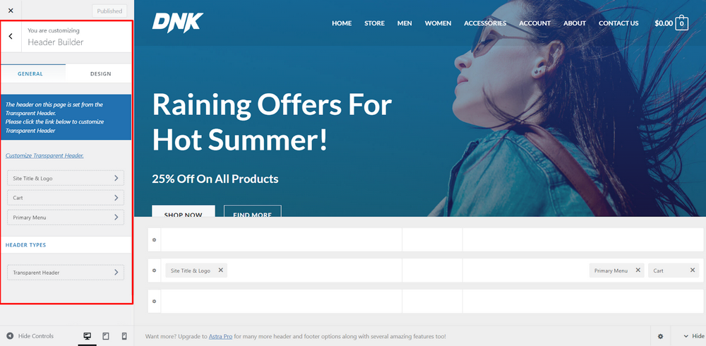 Header Builder