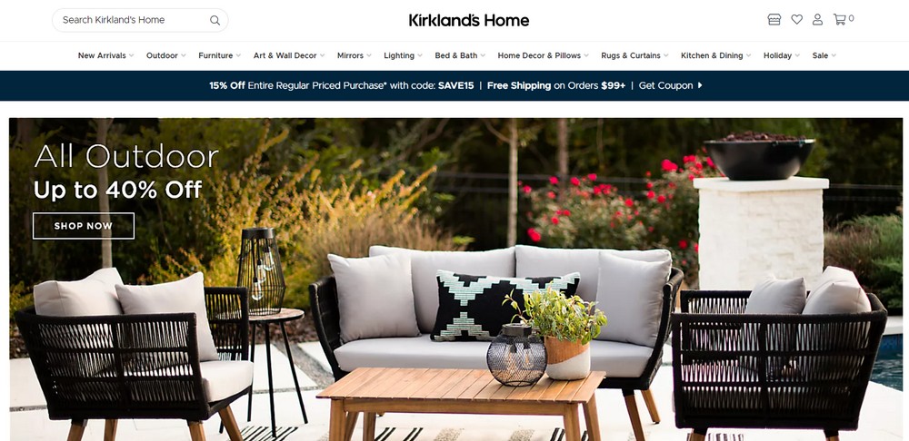 Headless Ecommerce: Description, Examples and How To Get Started Kirkland homepage