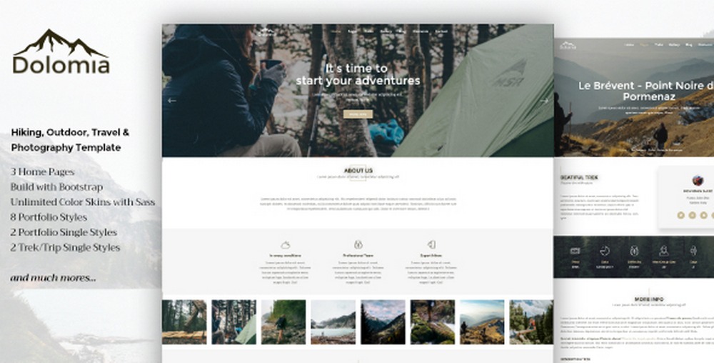 The Best 28 WordPress Nature Themes for Lovers of the Outdoors Dolomia WordPress Theme