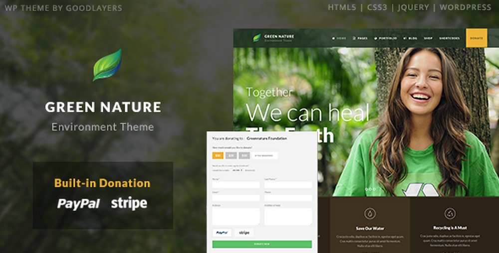 The Best 28 WordPress Nature Themes for Lovers of the Outdoors Green Nature WordPress Theme