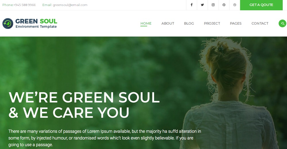 The Best 28 WordPress Nature Themes for Lovers of the Outdoors Green Soul WordPress Theme