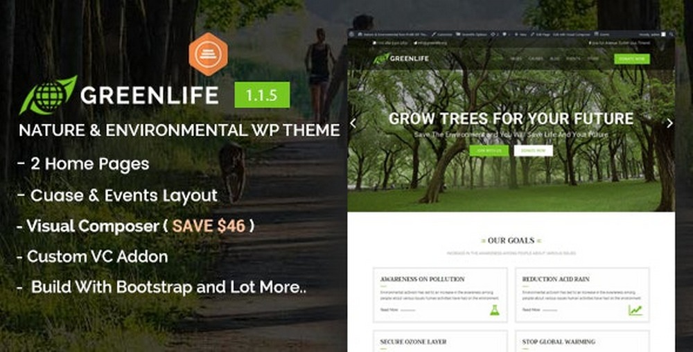 The Best 28 WordPress Nature Themes for Lovers of the Outdoors Greenlife WordPress Theme