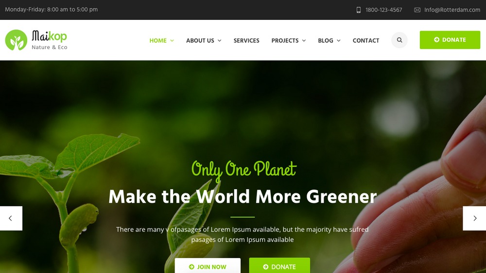 The Best 28 WordPress Nature Themes for Lovers of the Outdoors Maikop WordPress Theme