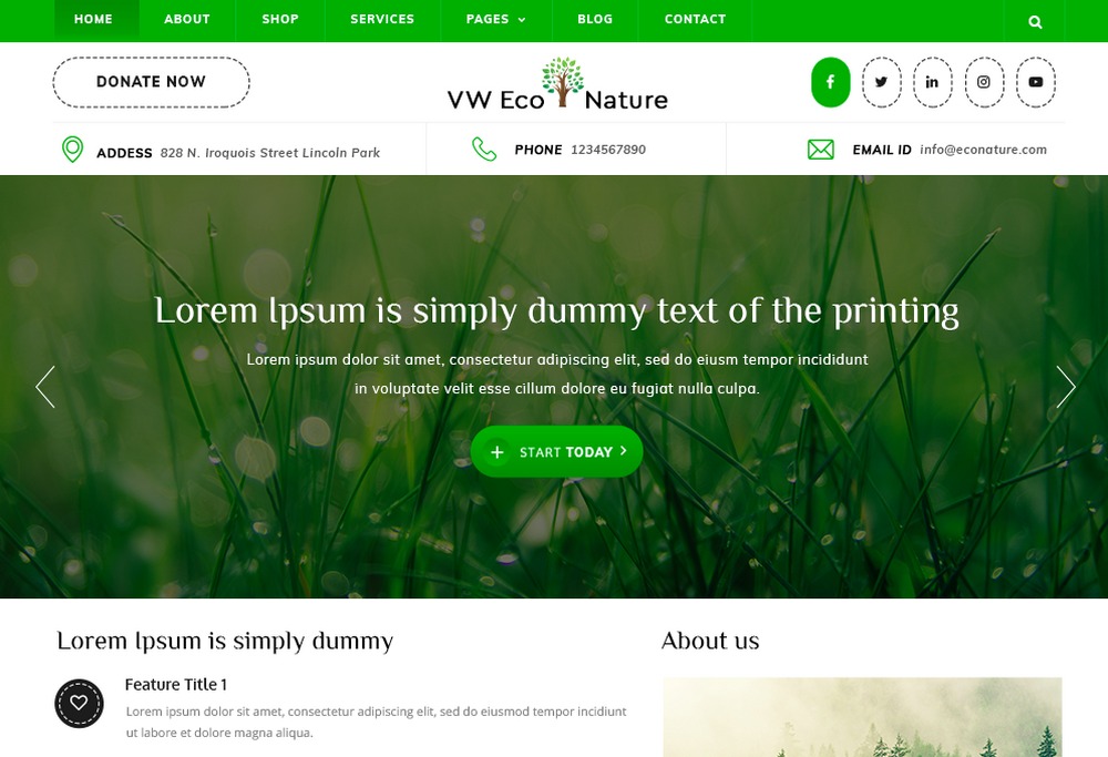 The Best 28 WordPress Nature Themes for Lovers of the Outdoors VW Eco Nature WordPress Theme