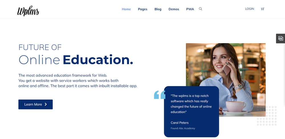 15 Best WordPress LMS Themes for Elearning Websites (Free and Paid Options) wplms website demo