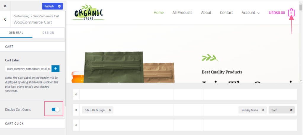 Improvement: WooCommerce - Modify the Cart label design Ast Woocom Cart Cart Count 1024x458