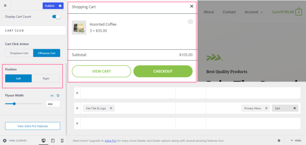Improvement: WooCommerce - Modify the Cart label design Ast Woocom Cart Cart Off Canvas Flyout Right 1024x486