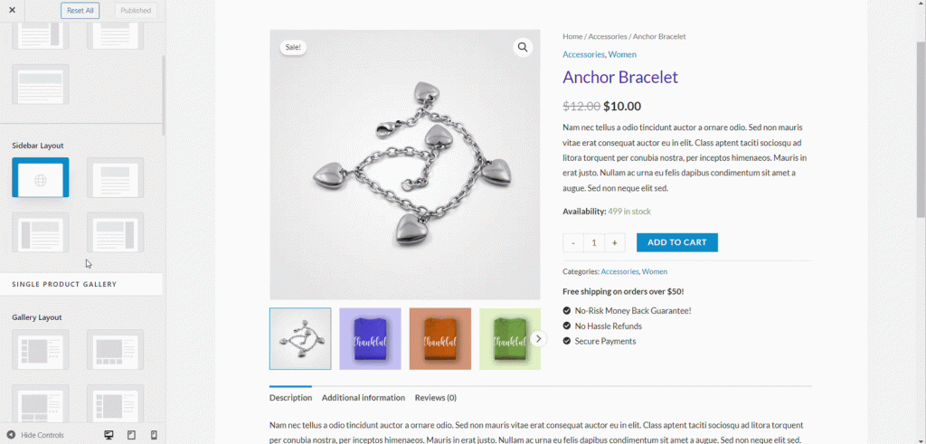 Astra WooCommerce update (version 3.9.0) Single Product Page New Product Gallery Designs