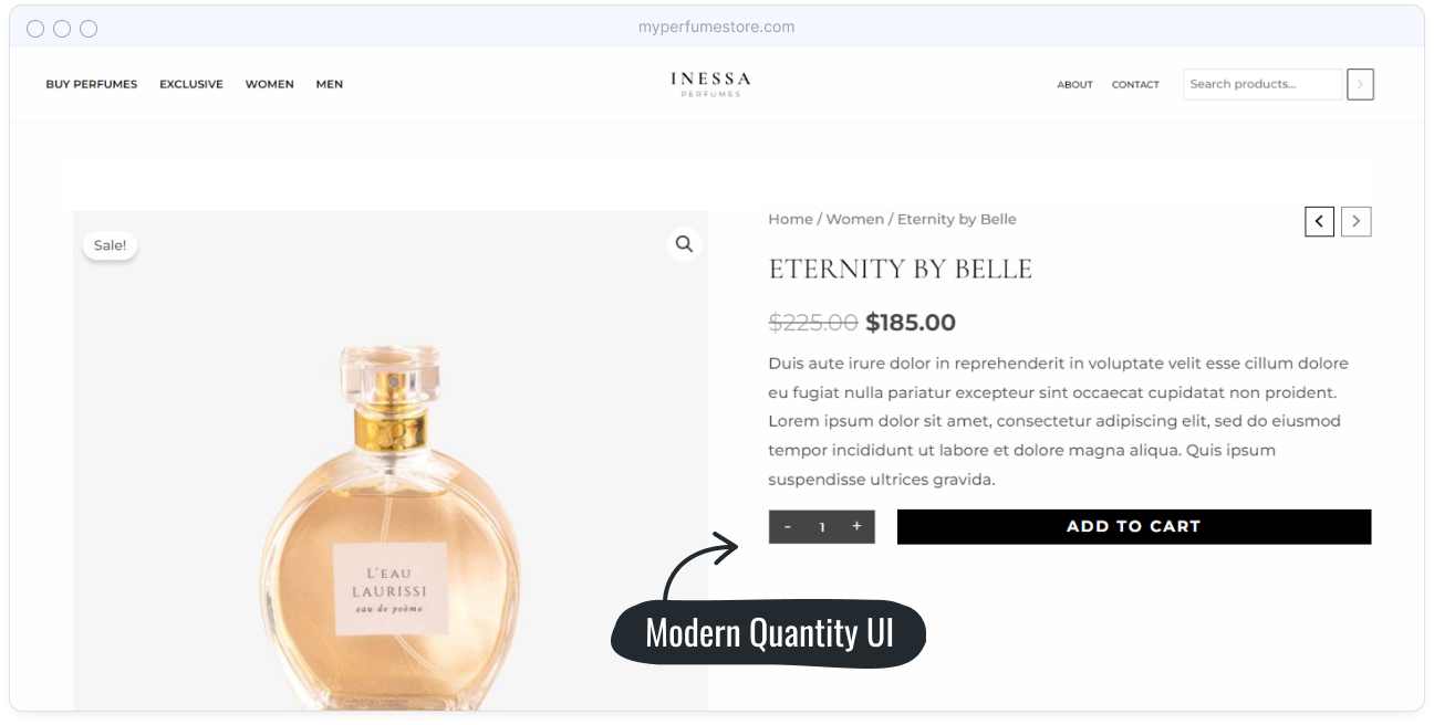 Introducing Astra 3.9: Create the Ultimate Shopping Experience Astra WooCommerce modern quantity UI