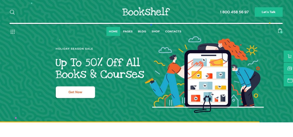 26 Best Bookstore WordPress Themes for Selling Books Bookshelf theme
