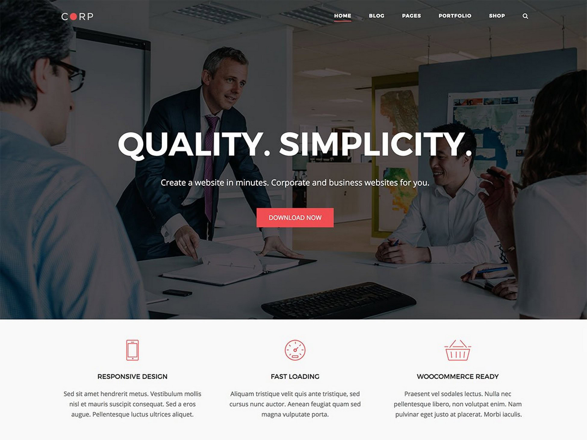 Elevate Your Brand: 28 Proven Digital Agency WordPress Themes corp screenshot