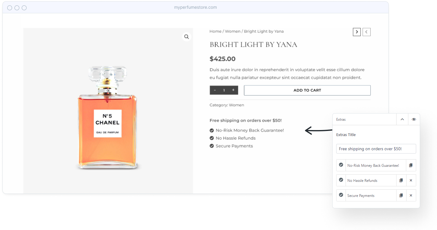 Introducing Astra 3.9: Create the Ultimate Shopping Experience Extras for product page