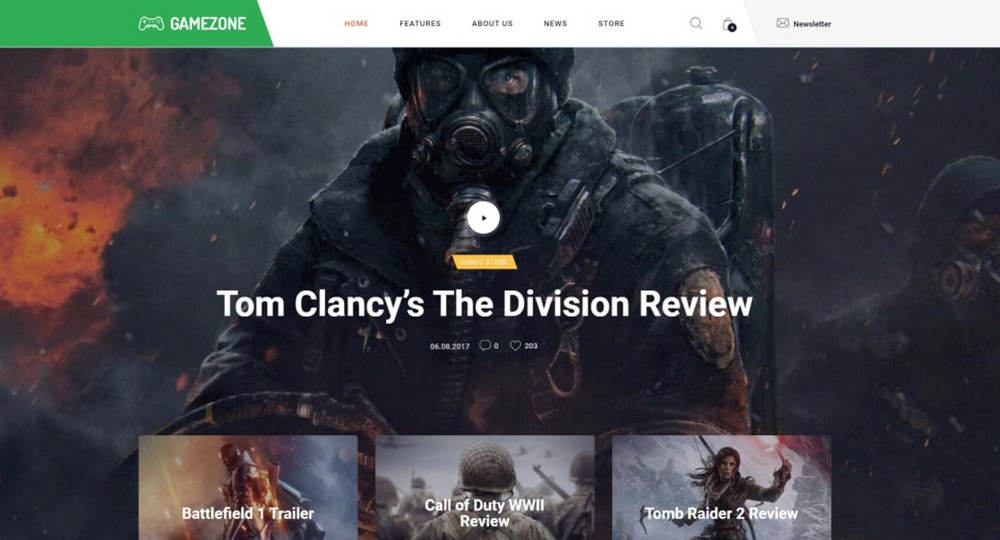 25 Best WordPress Gaming Themes - Free and Premium Options Gamezone WordPress theme