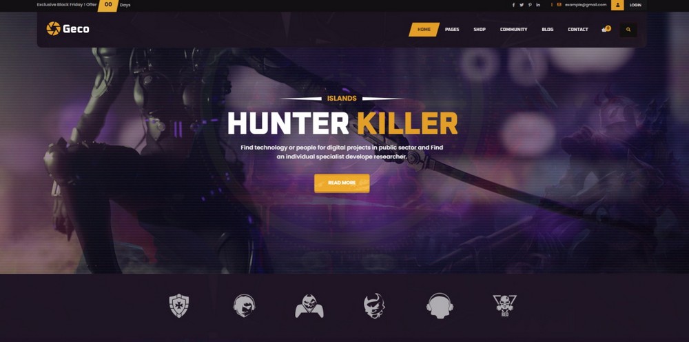 25 Best WordPress Gaming Themes - Free and Premium Options Geco WordPress theme