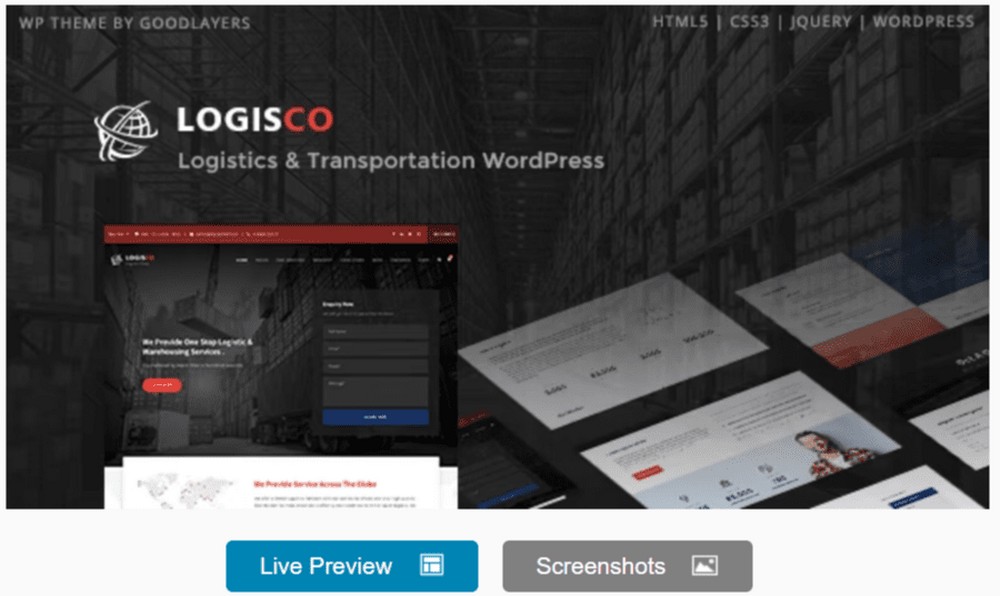 The 23 Best Logistics and Transport WordPress Themes (Free and Paid) Logisco WordPress theme