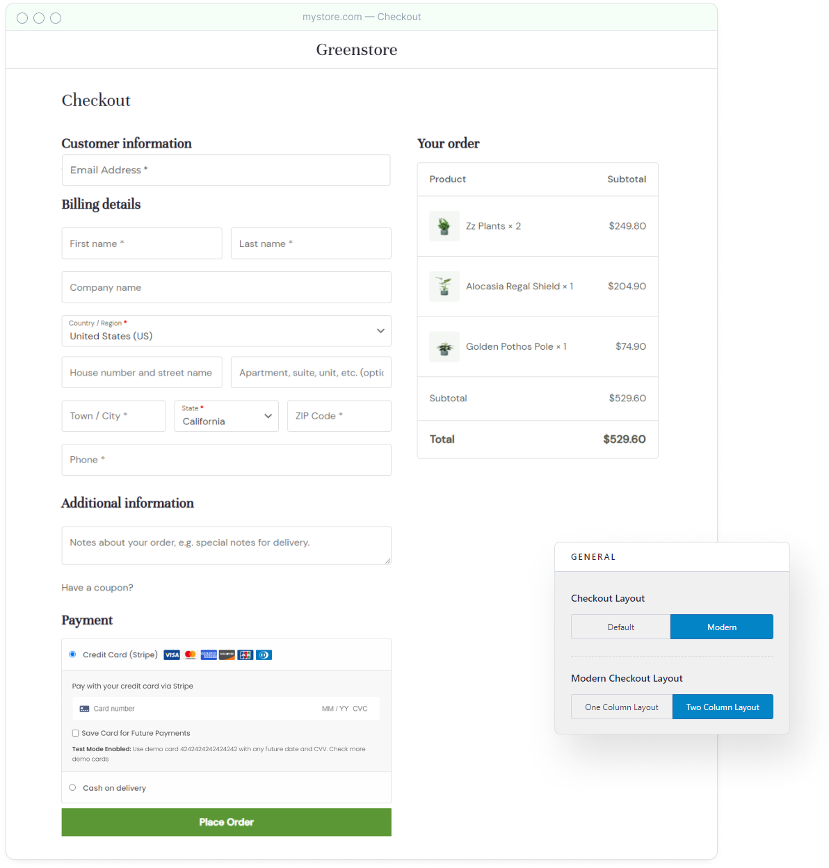 Introducing Astra 3.9: Create the Ultimate Shopping Experience Modern two column checkout layout