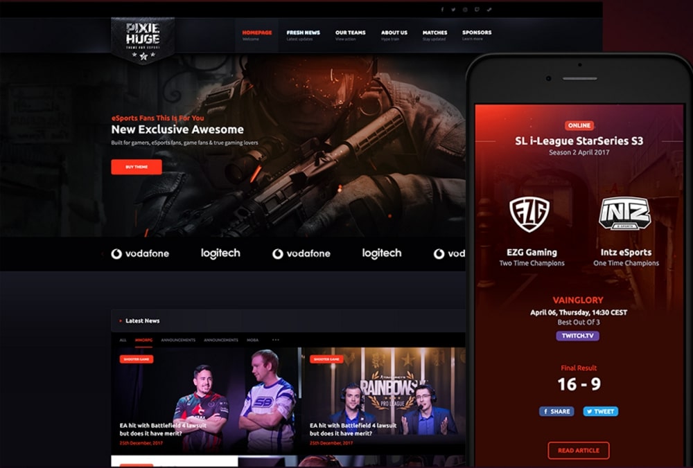25 Best WordPress Gaming Themes - Free and Premium Options PixieHuge WordPress theme